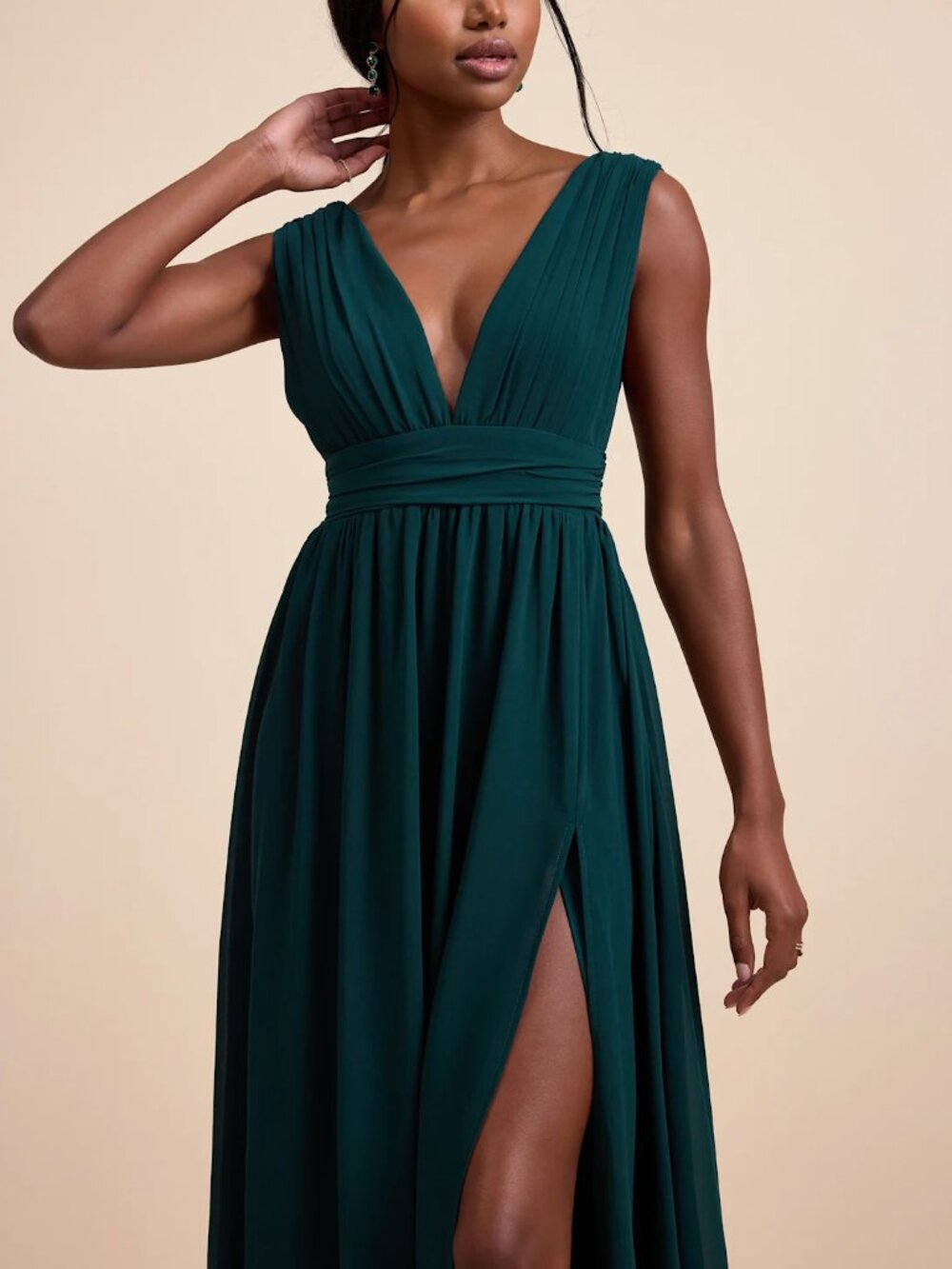 Lulu’s | Size S | Hunter Green Evening Gown Wedding Dress